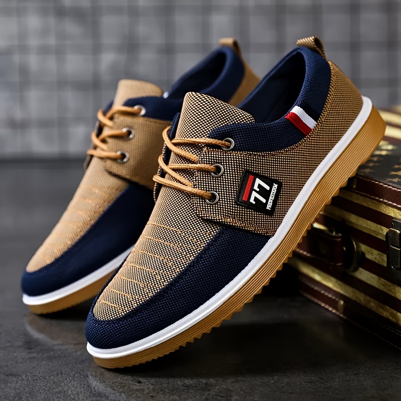 Knit Fabric Lace Up Sneakers - 最新のファッショントレンドメンズシューズ カジュアルスポーツシューズ 快適で多用途なニットスニーカー メンズテニスシューズ