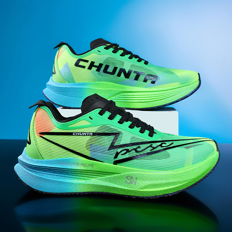 Carbon Plate Marathon Racing Shoes - 超軽量カーボンプレートレーシングシューズ 通気性メッシュ 衝撃吸収 マラソントレーニング ランニングシューズ エンデュランス用