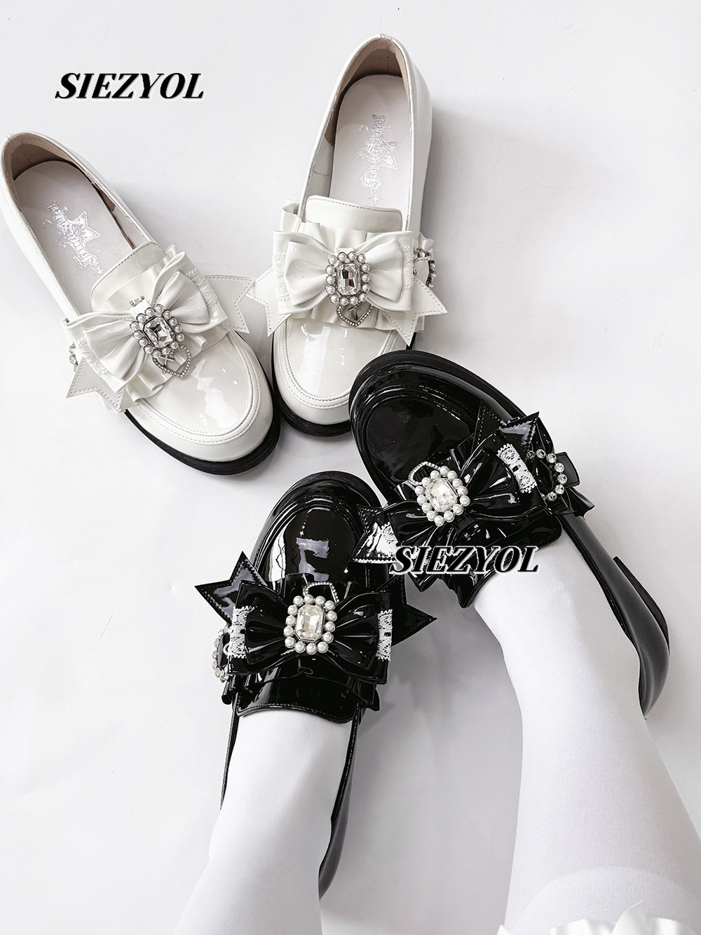 Women'S Shoes - オリジナル和風で最も合わせやすいカジュアルレザーシューズ スリッポンローファー 甘くて可愛い女の子用デイリーボウズ ローヒールシューズ