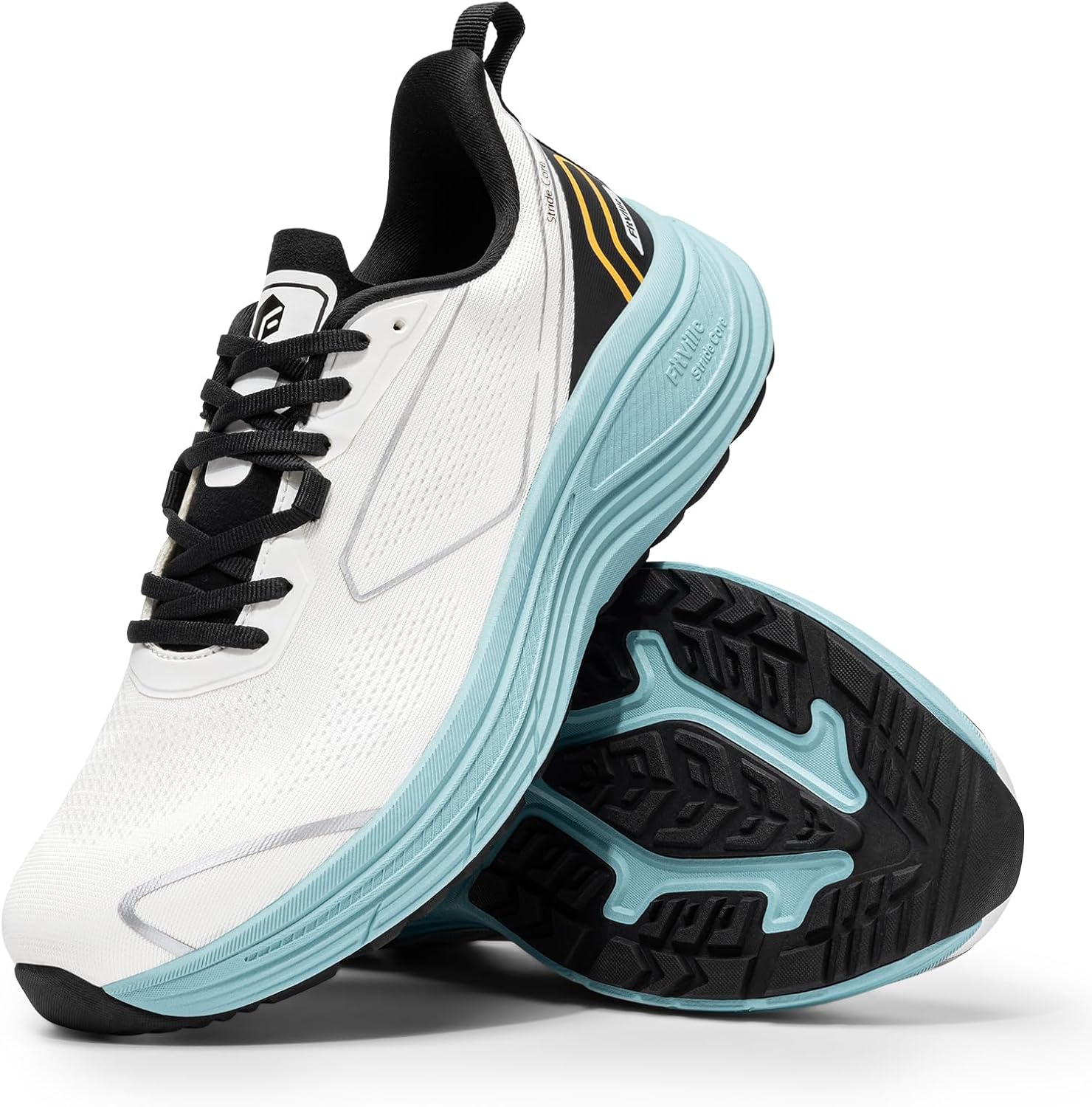 Lightweight Road Running Shoes - FitVille メンズ ワイドフィット ロードランニング＆ウォーキングシューズ、軽量クッションスニーカー、アーチサポートと滑り止めアウトソール付き、むくみのある足や足底筋膜炎のための快適なフットウェア