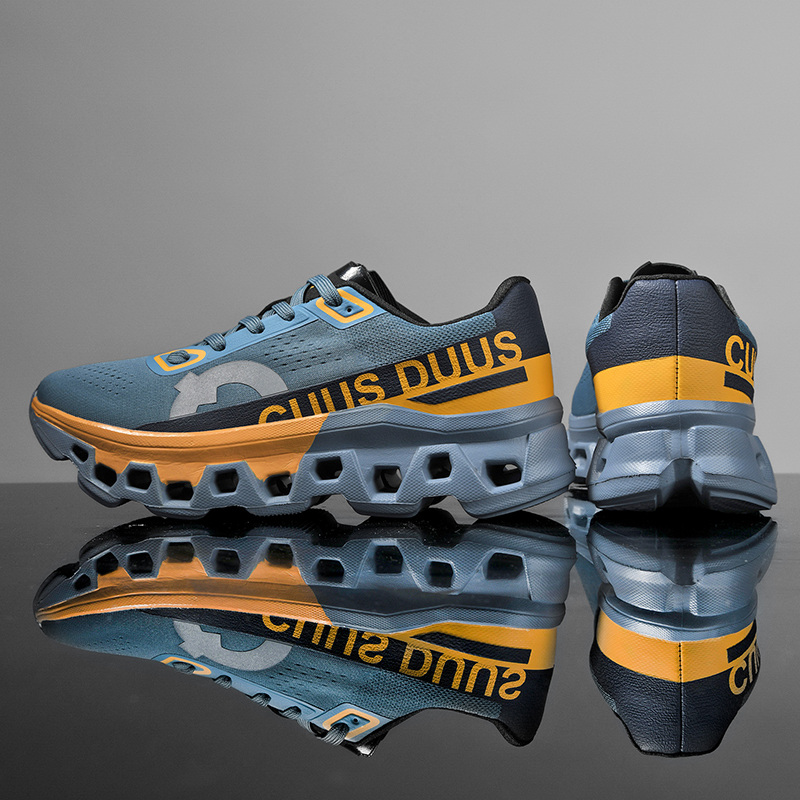 Lightweight Road Running Shoes - メンズランニングシューズ オフロードシューズ クッション性 ジョギングシューズ 滑り止め 通気性メッシュ