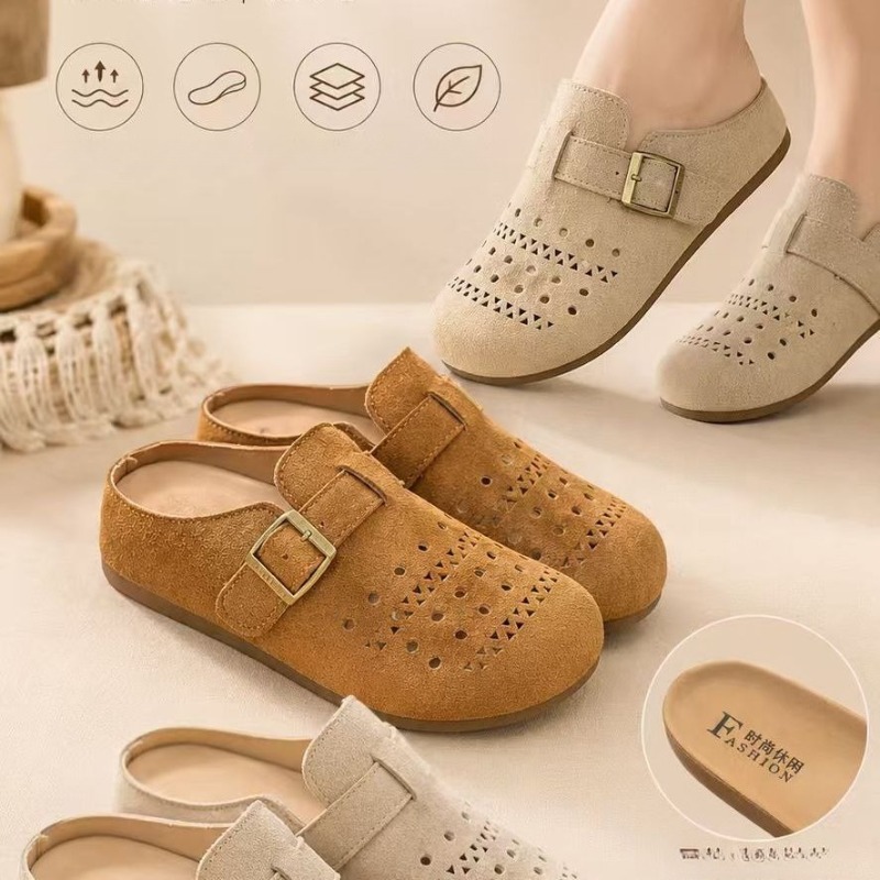 Sandals - レディースサマー厚底スリッポンサンダルオープントゥプラットフォームクロッグシューズラウンドトゥ便利な接着加工アウトドアフットウェア