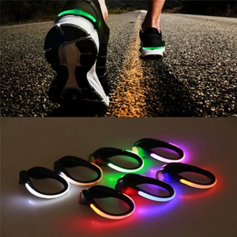 Reflective Night Running Shoes - 2024 発光シューズクリップライト屋外夜間ランニングとサイクリング安全警告シューズライト LED フラッシュシューズクリップライト 5