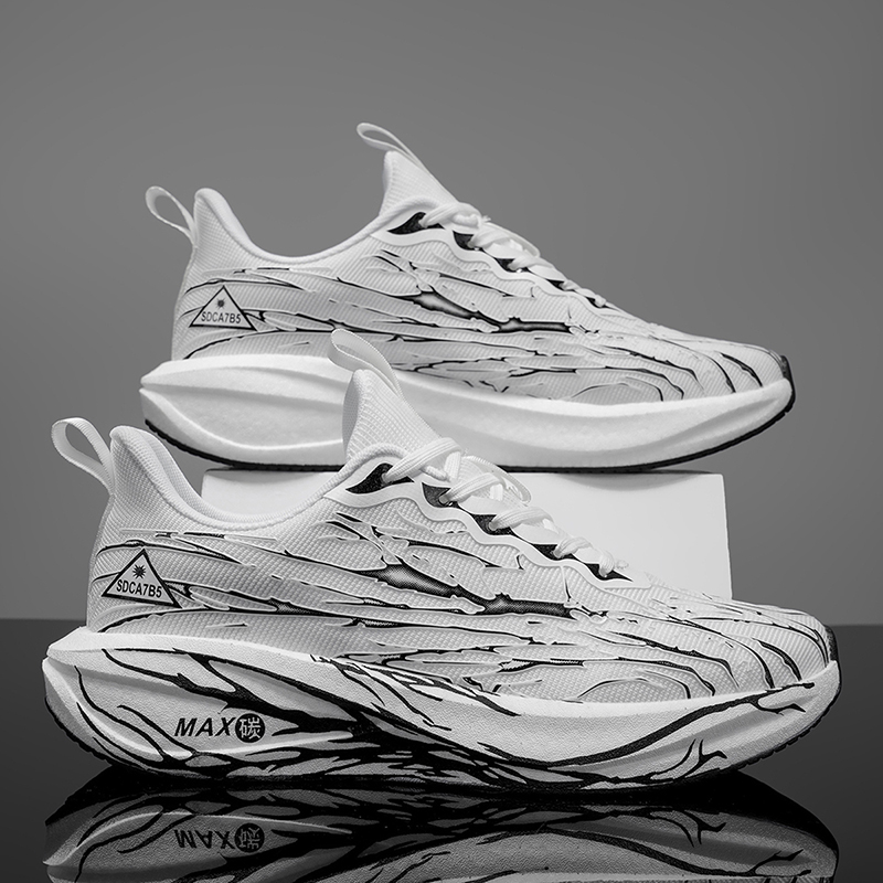 Lightweight Road Running Shoes - メンズ通気性カジュアルスポーツロードランニングシューズ - 滑り止めソフトソール、ストライプデザイン、オールシーズン対応のローカット快適アウトドアトレーニングシューズ、滑り止めインソール、スタイリッシュでシンプルなスタイル、柔軟な履き心地、軽量構造、フィットネス愛好家向け