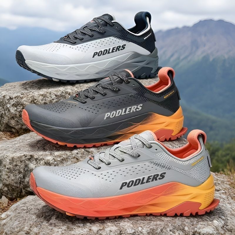 Anti Slip Trail Running Sneakers - オリジナルブランドの快適なワイドラストオフロードランニングシューズカップル厚底ウォーキングジョギングシューズアンチスリップトレッキングスニーカー