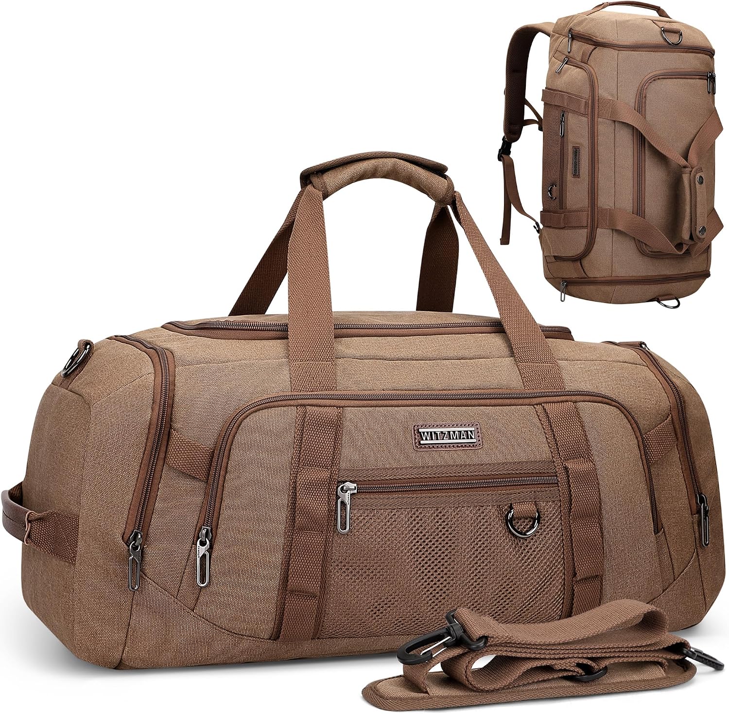 Men'S Shoes - メンズキャンバスダッフルバッグ 3 in 1 変形バックパック 45L