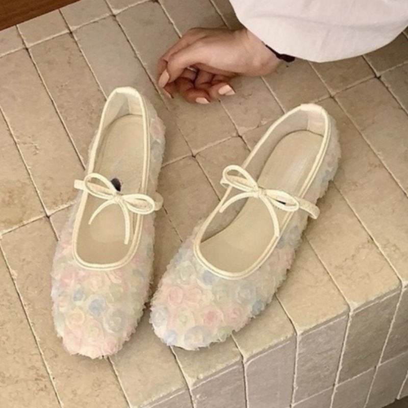 Boots - 優しいニューチャイニーズローズメッシュメリージェーンシューズ2026春夏新作ボウソフトソールシューズ