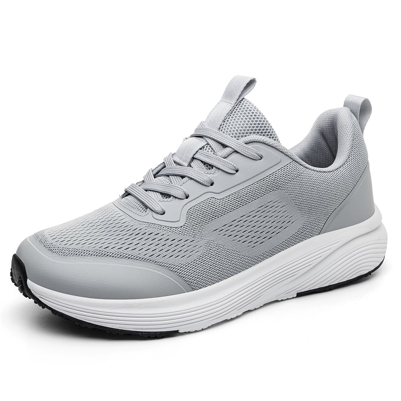 Wide Toe Box Running Sneakers - 男性ワイドトゥアスレチックシューズ軽量通気性メッシュスニーカーノンスリップラバーソールウォーキングランニングシューズ太い足用