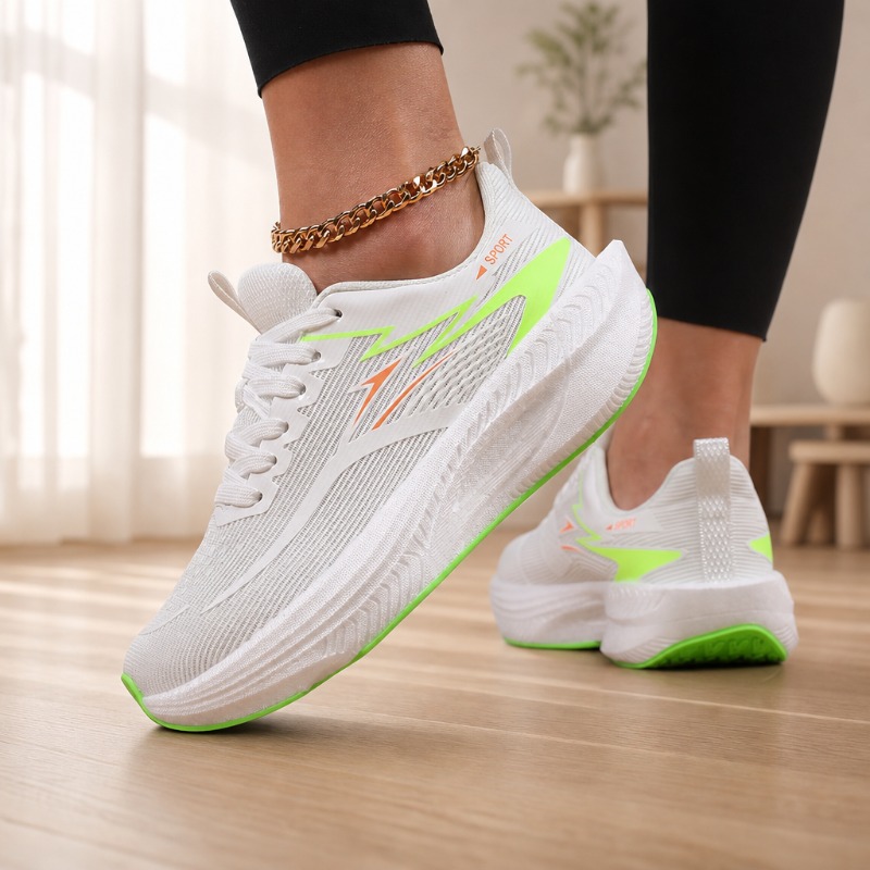 女性ワイドトゥスニーカー通気性ニットメッシュコンフォートフラ - Wide Toe Box Running Sneakers のレビューと価格