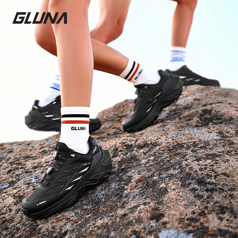 GLUNA 完全防水トレイルランニングシューズ男性女性カーボ - Anti Slip Trail Running Sneakers のレビューと価格