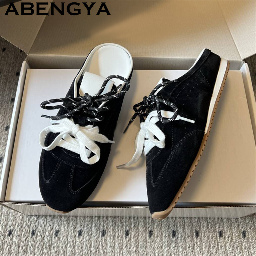 女性のレースアップカジュアルフラットスリッパ夏通気性快適ラン - Running Shoes のレビューと価格