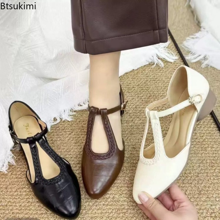 新しい夏の女性のレトロな中空アウトパンプスファッションレザー - Sandals のレビューと価格