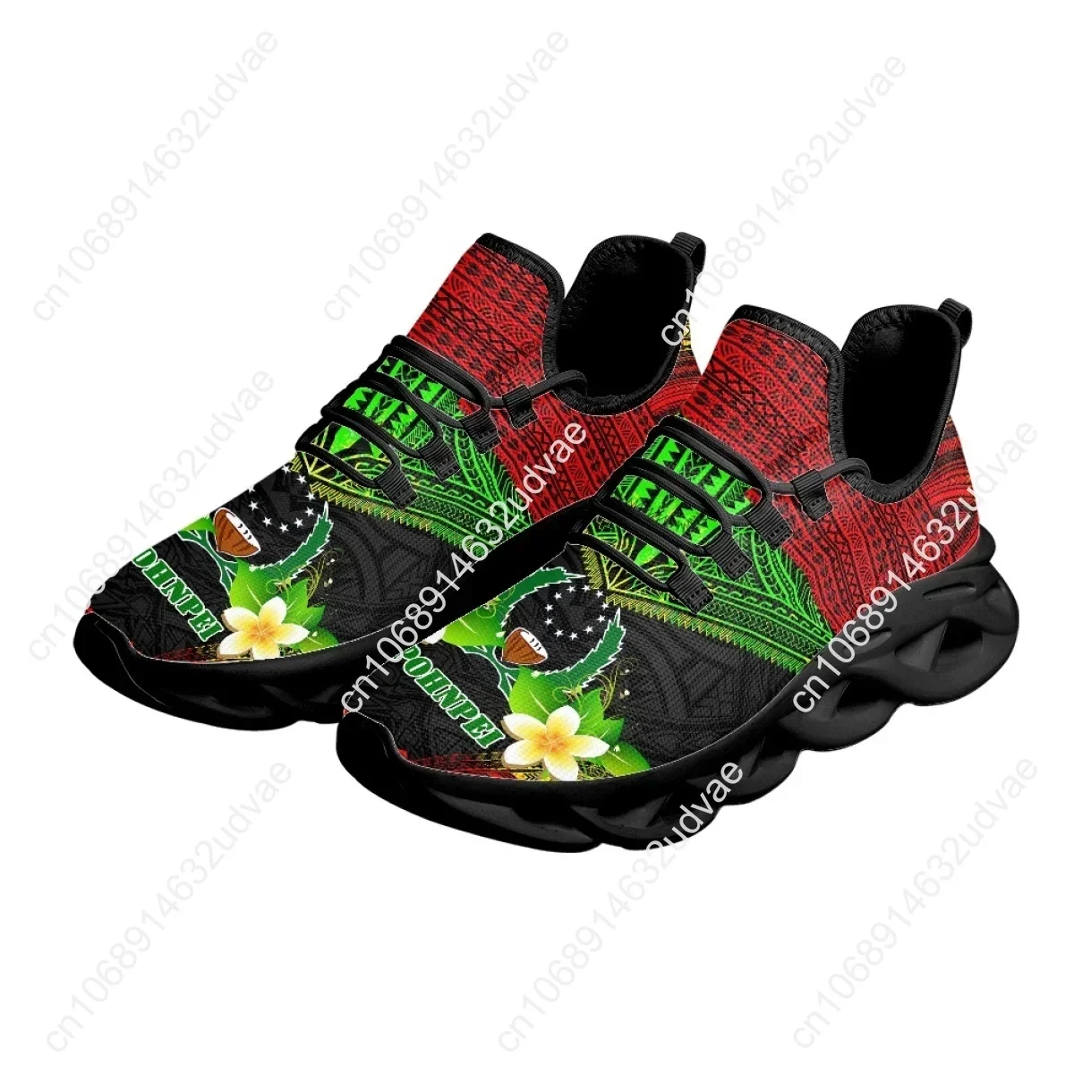 ポリネシアポンペイプルメリアデザインレディースクッションメッ - Running Shoes のレビューと価格