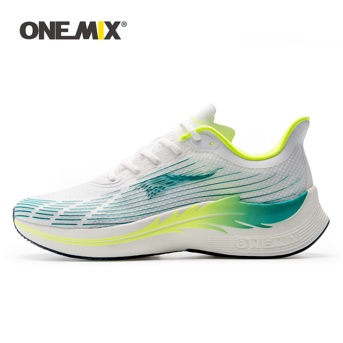 ONEMIX ランニングシューズ男性用通気性レーシングスポー - Reflective Night Running Shoes のレビューと価格