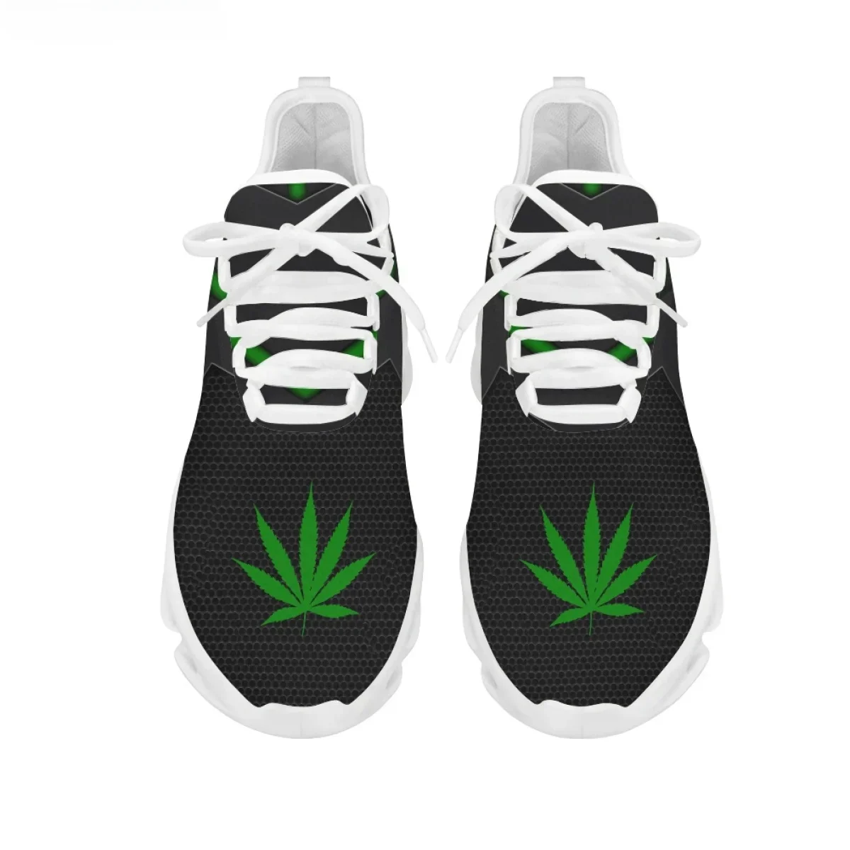 グリーンウィードリーフプリントアスレチックシューズ女性用通気 - Breathable Mesh Athletic Shoes のレビューと価格
