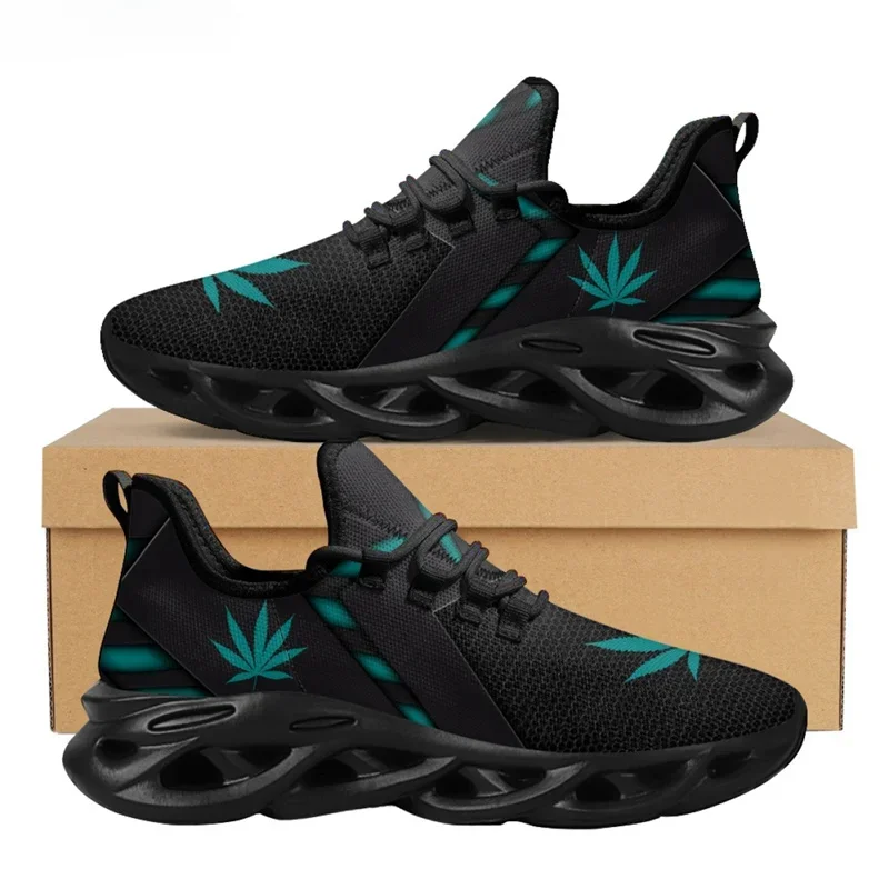 グリーンウィードリーフプリントアスレチックシューズ女性用通気 - Breathable Mesh Athletic Shoes のレビューと価格