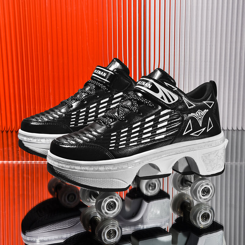 青少年向け新型ローラースケートシューズ、4輪格納式、ウォーキ - Running Shoes のレビューと価格