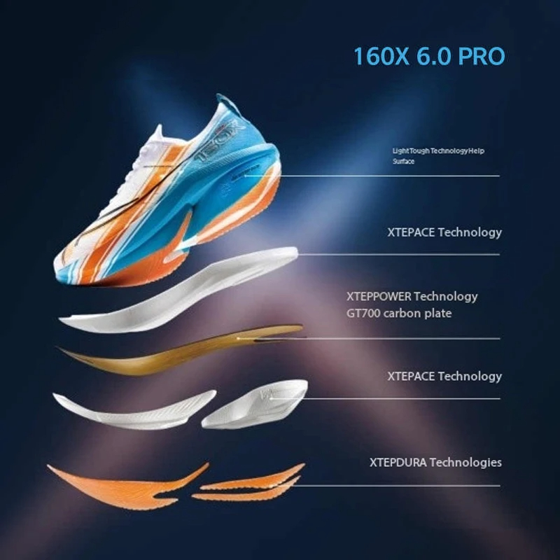 Xtep 160X 6.5 PRO ランニングシューズ男性用 - Carbon Plate Marathon Racing Shoes のレビューと価格
