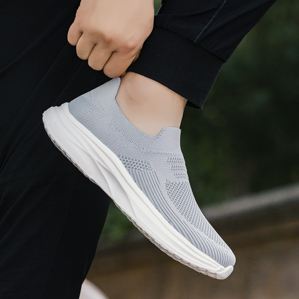 メンズウォーキングシューズ軽量通気性カジュアルメッシュランニ - Shock Absorbing Gym Trainers のレビューと価格