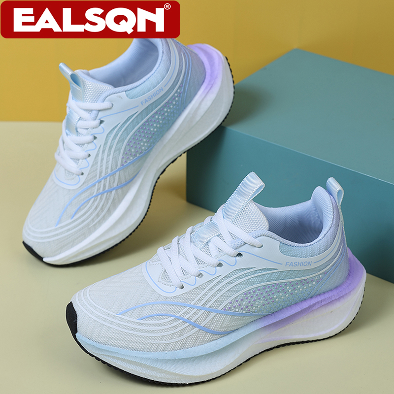 超軽量で通気性のある白いスニーカー、女性用カジュアルレースア - Breathable Mesh Athletic Shoes のレビューと価格
