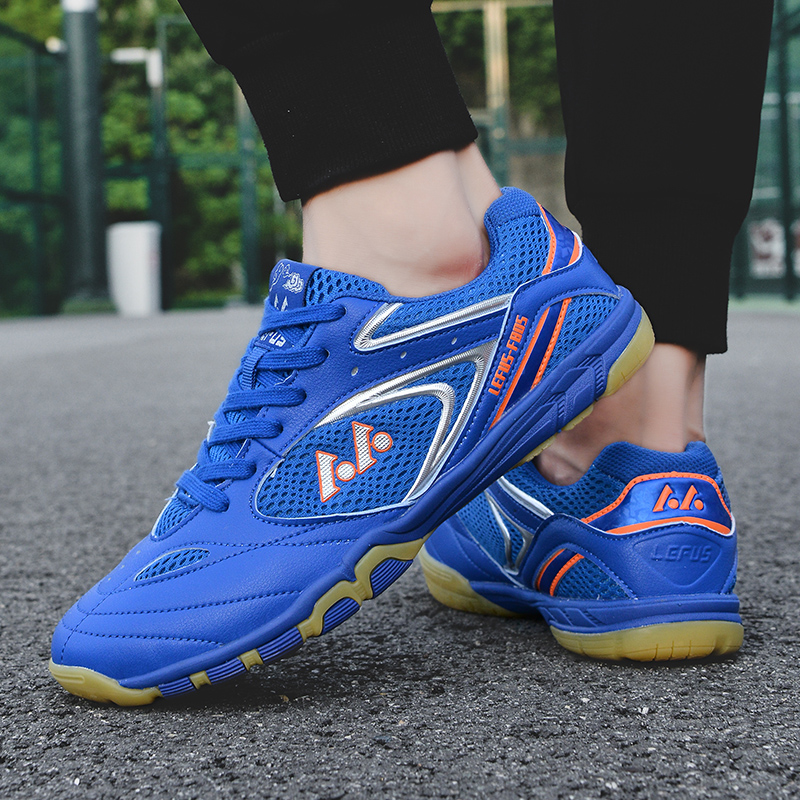 男性女性スポーツバドミントンシューズブルーグリーン女性ジムウ - Shock Absorbing Gym Trainers のレビューと価格