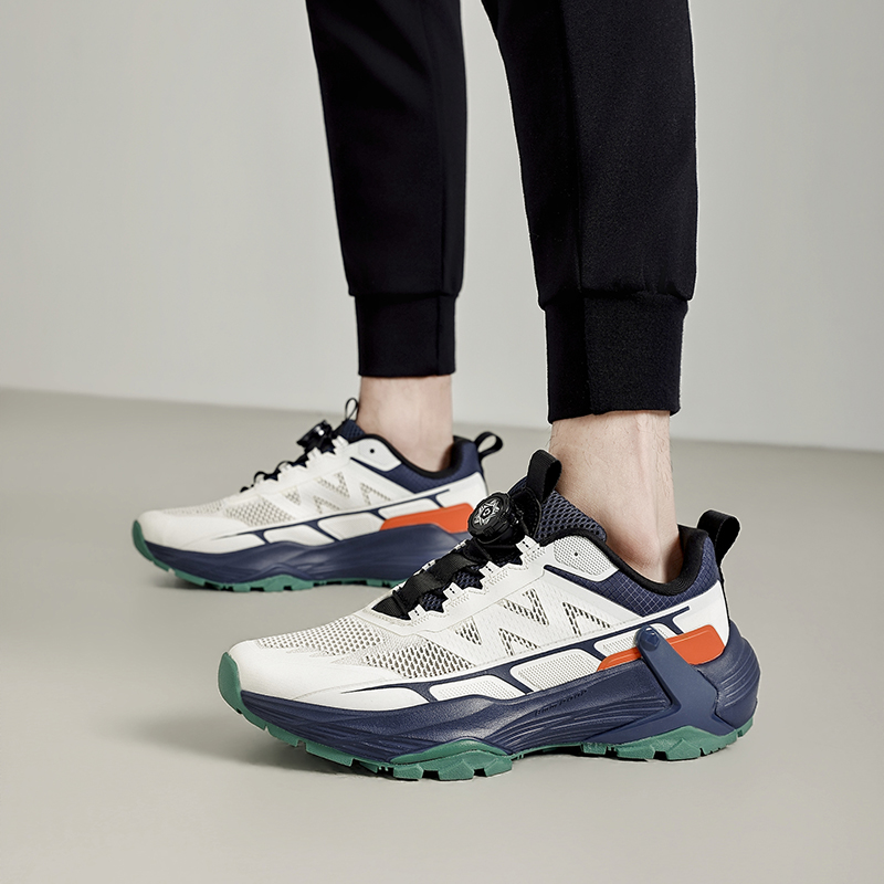 メンズロータリーバックルトレイルランニングシューズ通気性メッ - Anti Slip Trail Running Sneakers のレビューと価格
