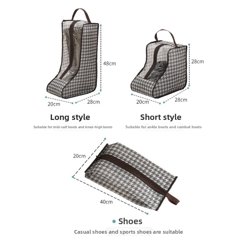 背の高いブーツ収納バッグ 透明なPVC窓付き 通気性のある防 - Boots のレビューと価格