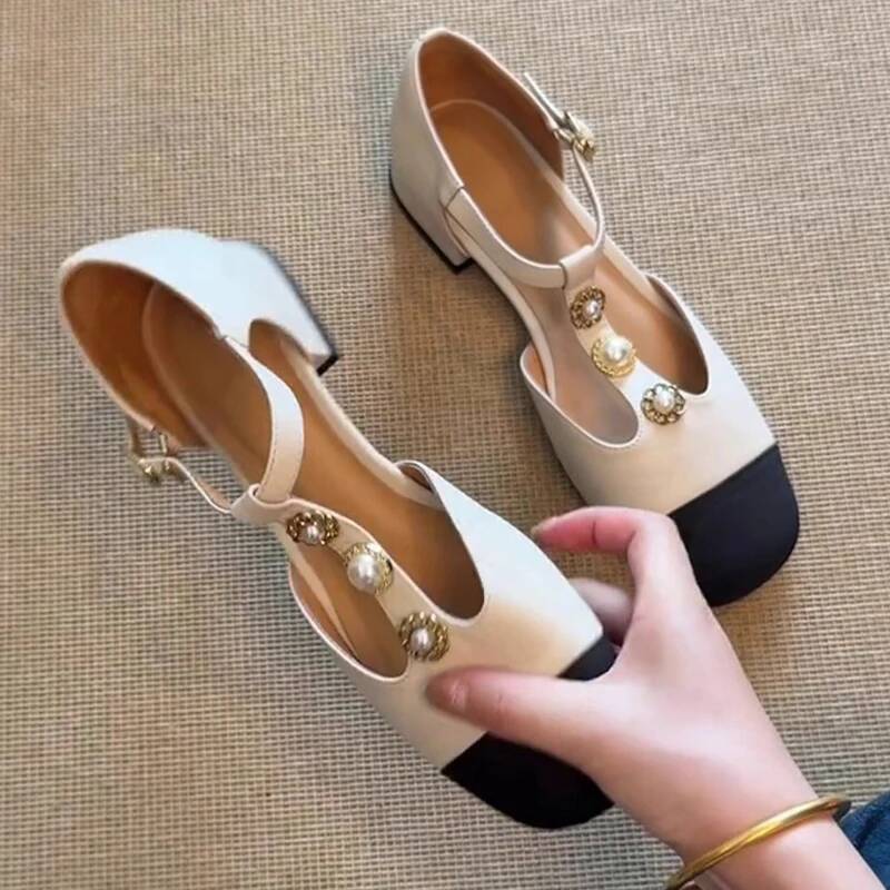女性スクエアトゥヒールサンダル夏の靴ファッション新人デザイナ - Sandals のレビューと価格