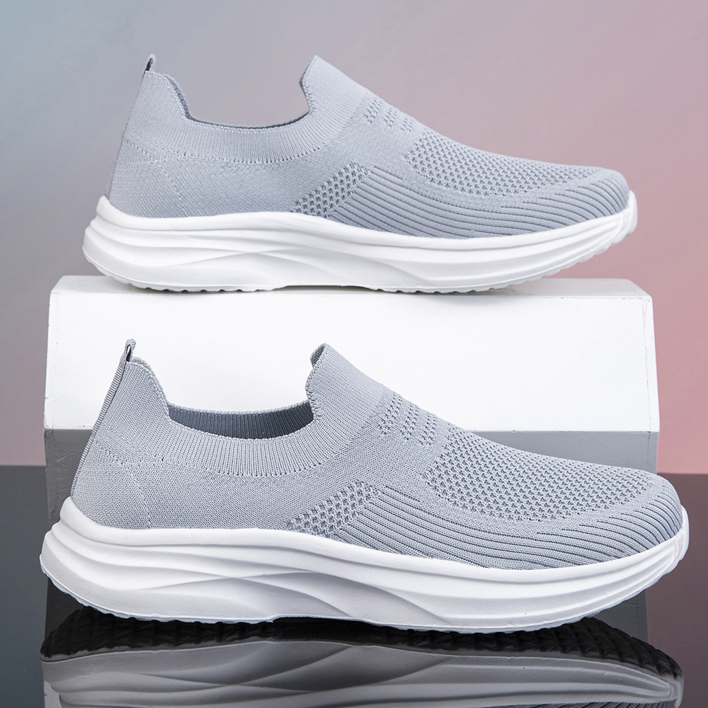 メンズウォーキングシューズ軽量通気性カジュアルメッシュランニ - Shock Absorbing Gym Trainers のレビューと価格