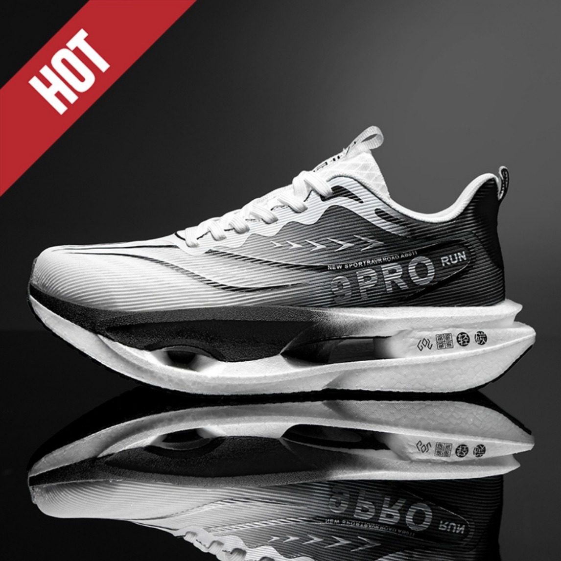 男女兼用カーボンプレートマラソンランニングシューズ 通気性  - Carbon Plate Marathon Racing Shoes のレビューと価格