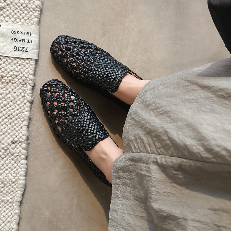 2026 ファッションホット販売本革編み込みサンダル女性ロー - Sandals のレビューと価格