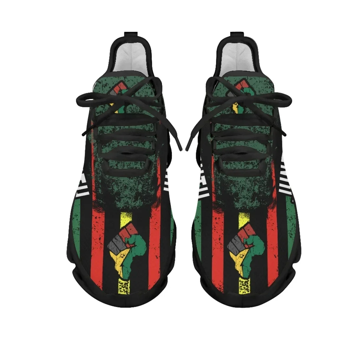 Juneteenth Peace and Love プリント - Breathable Mesh Athletic Shoes のレビューと価格