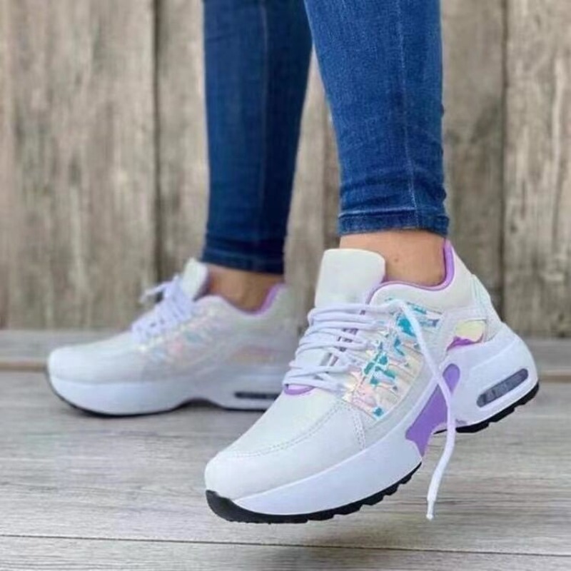レディースファッションスニーカープラットフォームエアクッショ - Breathable Mesh Athletic Shoes のレビューと価格